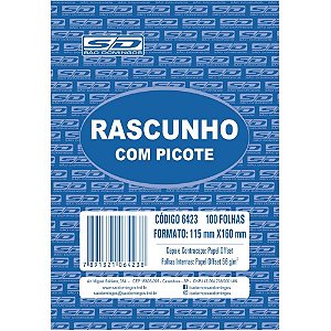 Bloco para Rascunho C/PICOTE e Grampo 100F.115X160 (17891321100551) PCTE C/20