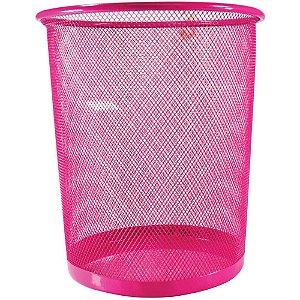 Lixeira para Escritorio Aramado Rosa 8,5L