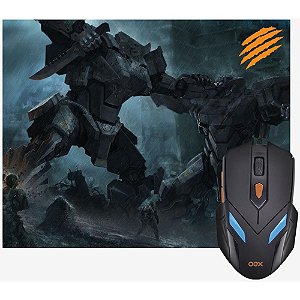 Mouse Optico USB WAR Combo Mouse 2400DPI e PAD