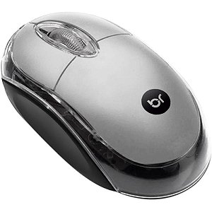Mouse Optico USB 800DPI Cabo 1,1M Prata