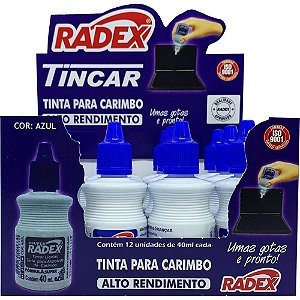 Tinta para Carimbo 40ML Azul (7897254101668)