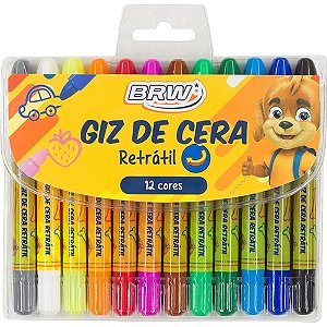 Giz de Cera Gizao Retratil Aquarelavel 12 Cores