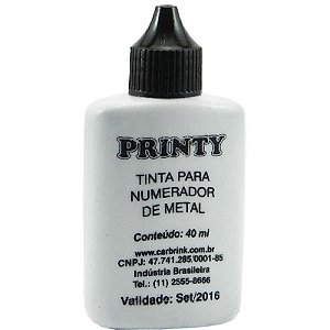 Tinta para Carimbo 40ML Numerador Metal Preto NAC