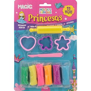 Massa para Modelar Criativa Princesas 11PCS Molde e Brinqu