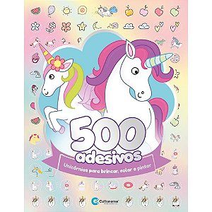 Livro Infantil Colorir Unicornios 500 Adesivos 44PGS