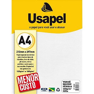 Papel A4 Verge Usapel Madre Perola 120G.