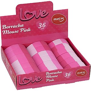 Borracha Colorida Mouse Love PINK