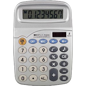 Calculadora de Mesa 8DIGITOS Bateria Cinza