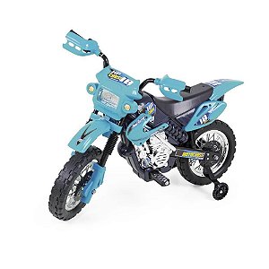 Moto Eletrica Motocross Herois 6V. Azul