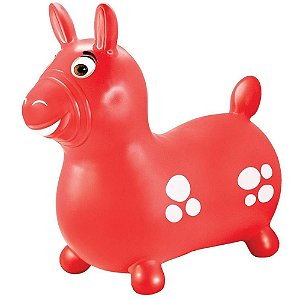 Cavalinho Infantil Vinil Vermelho 52X51CM