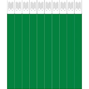 Pulseira Identificacao Laser PRO Verde Bandeira PCTE C/50 Tecnomidia