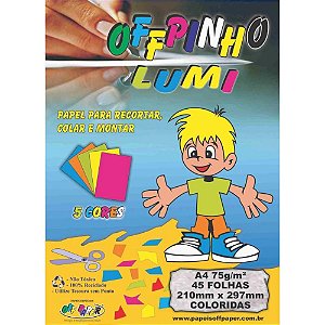 Bloco para Educacao Artistica Offpinho Lumi A4 75G 45FLS.