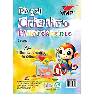 Bloco para Educacao Artistica Fluorescente A4 50F 90G