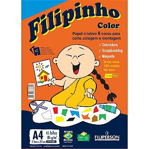 Bloco para Educacao Artistica Filipinho Color A4 85G.45FLS