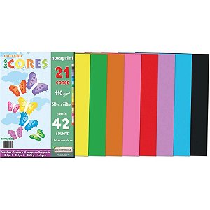 Bloco para Educacao Artistica 21 CORES.110G.42F.235X325MM