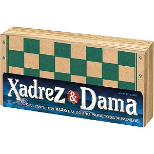 Jogo de Xadrez Xadrez e Dama Escolar