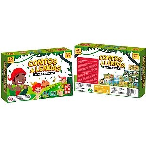 Jogo da Memoria em Madeira Contos e Lendas 40 PCS.