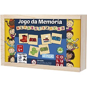 Jogo da Memoria Alfabetizacao em Madeira