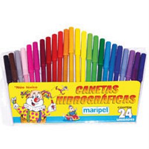 Caneta Hidrografica Maripel 24 Cores
