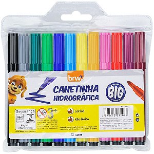 Caneta Hidrografica BIG 12CORES