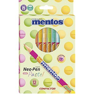 Caneta Hidrografica Neo Pen Mentos GIG. 12COR PAST