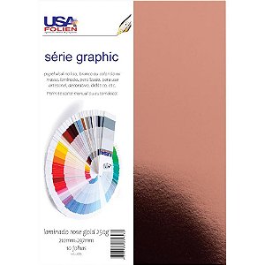 Papel Laminado Rose GOLD 210X297MM 250G