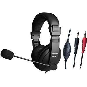 Fone de Ouvido com Microfone Headset Gamer 1.5MM P2 PT