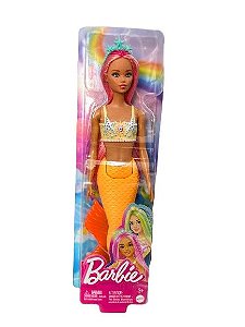 Barbie Fantasy Sereias com Cabelo Colorido ROXA/LARANJA
