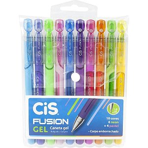 Caneta GEL CIS Fusion GEL 10CORES