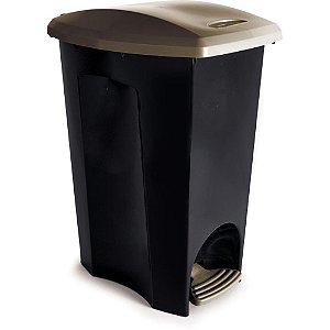 Lixeira Ecoblack 48L Preta com Pedal
