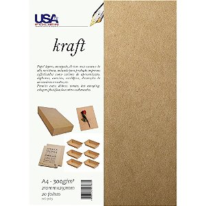 Papel KRAFT Folha 210X297MM A4 300G.