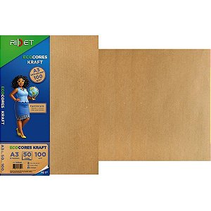 Papel KRAFT Folha KRAFT A3 100G. 50FLS