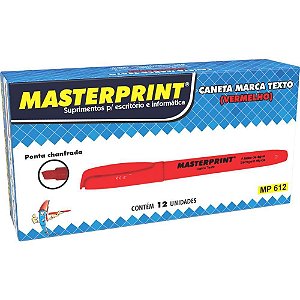 Caneta Marca Texto MP 612 Vermelha