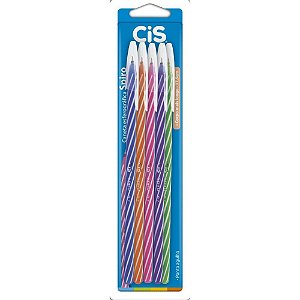 Caneta Esferografica CIS Spiro 0,7MM 5CORES BL.