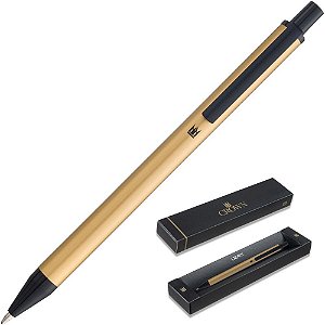 Caneta Esferografica Metalic Esfera Dourada