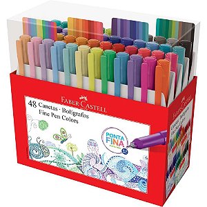 Caneta com Ponta Porosa Fine Pen Colors 48 Cores DP.