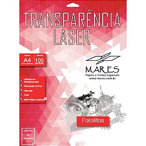 Transparencia Laserjet A4 210X297MM. sem Tarja