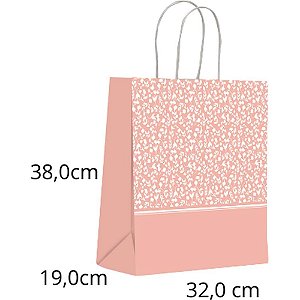 Sacola para Presente Decorada Nude Rosas GD 32X38X19CM - SCRITY