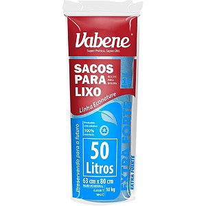 Saco para Lixo 50L Azul 63X80CM 40 Micras