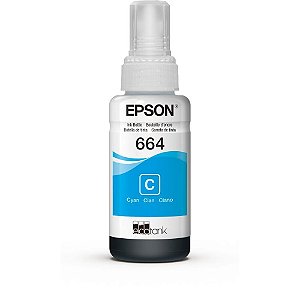 Refil de Tinta EPSON 664 Ciano 70 ML.