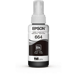 Refil de Tinta EPSON 664 Preto 70 ML.