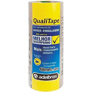 Fita para Empacotamento Qualitape 48MMX50M. TRANSP.