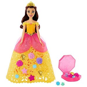 Boneca Disney Princesa Bela Moda Floral