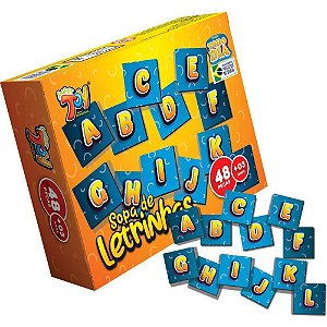 Brinquedo Pedagogico Carton. Sopa de Letrinha 48PCS