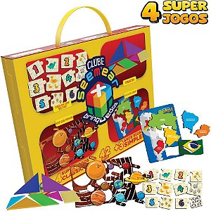 Brinquedo Pedagogico Educativo 4EM1 42 Pecas MDF