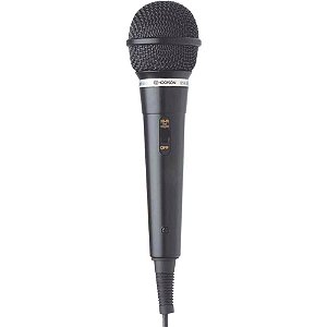 Microfone P10 com Fio 3M. Preto