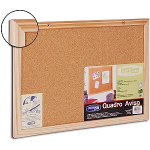 Quadro Aviso Moldura Madeira Cortica Standard 090X060CM (7896774010054)