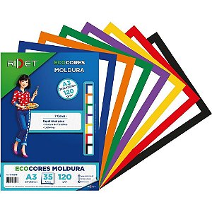 Bloco para Educacao Artistica Moldura A3 7COR.120G 35F.29X42