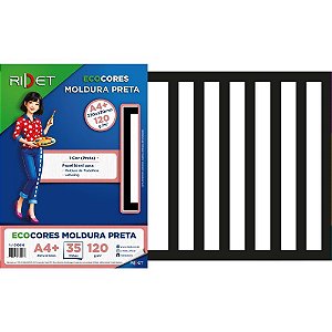 Bloco para Educacao Artistica Moldura PTA A4 120G.35F.23X32C