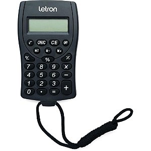 Calculadora de Bolso 8 Dig.preta C/CORDAO e Bateria